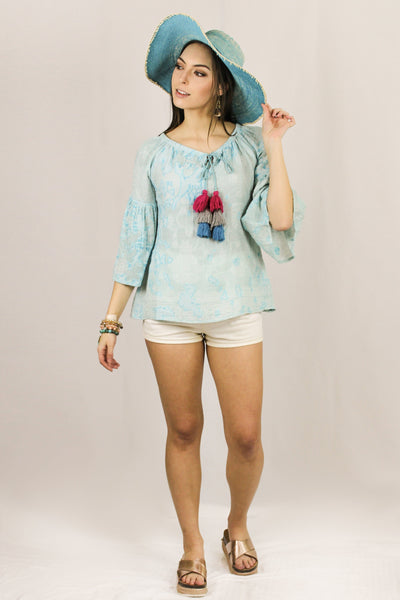 Avani Del Amour TOPS See You In Seychelles Tassel Knot Top