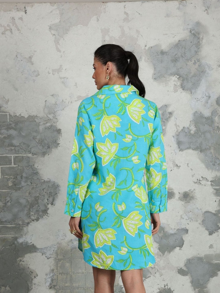 Avani Del Amour Dress Dancing Flower Long Sleeve Shirt Dress