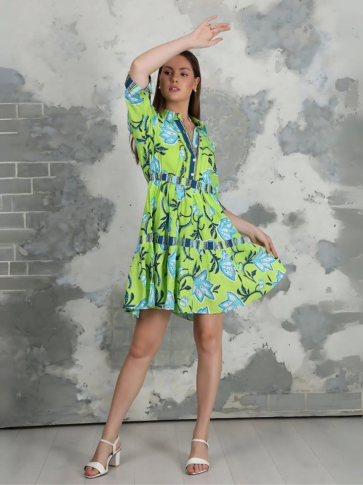 Avani Del Amour Dress Dancing Flower Tiered Dress