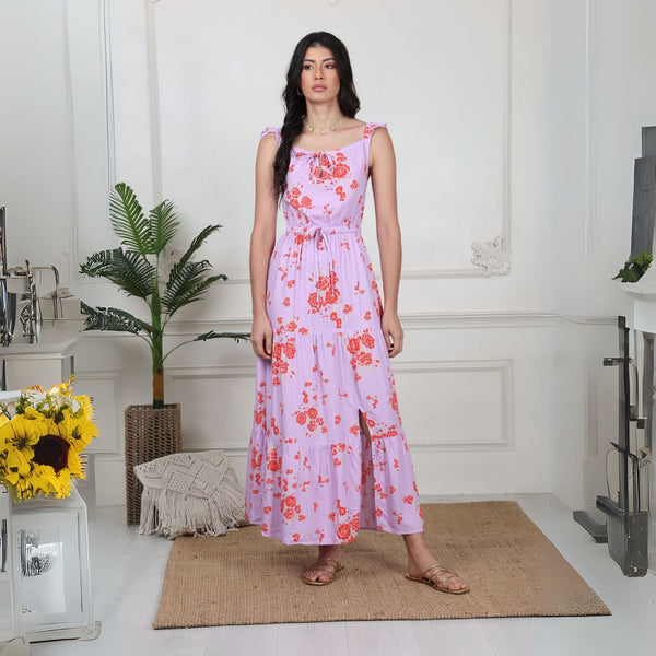 Avani Del Amour Dress Floral Maxi Tiered Dress
