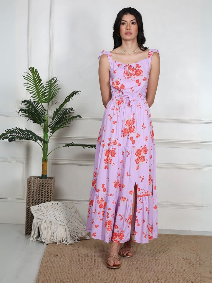 Avani Del Amour Dress Floral Maxi Tiered Dress