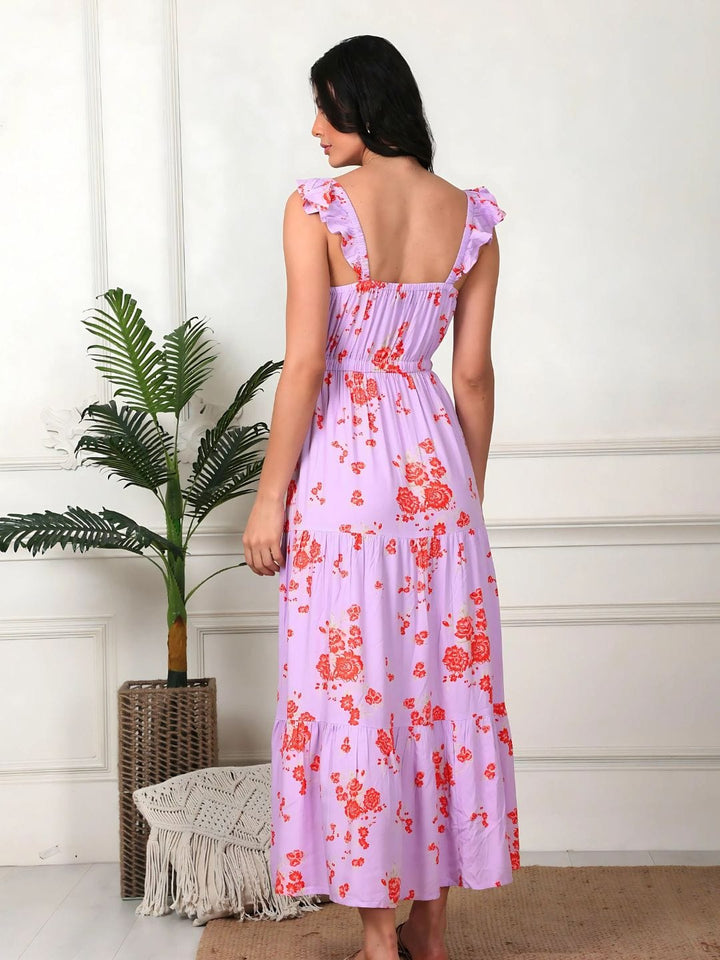 Avani Del Amour Dress Floral Maxi Tiered Dress