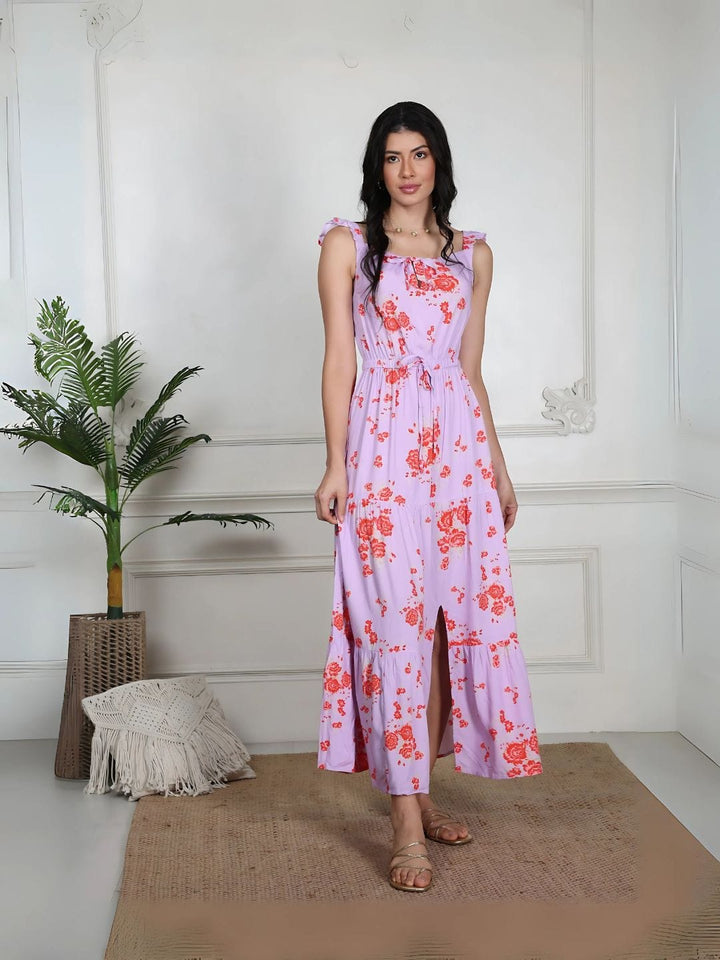 Avani Del Amour Dress Floral Maxi Tiered Dress