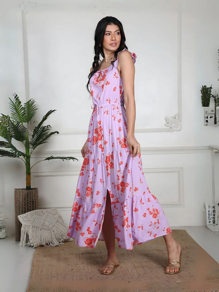 Avani Del Amour Dress Floral Maxi Tiered Dress