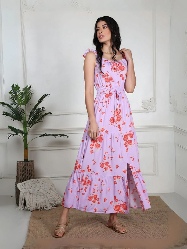 Avani Del Amour Dress Floral Maxi Tiered Dress