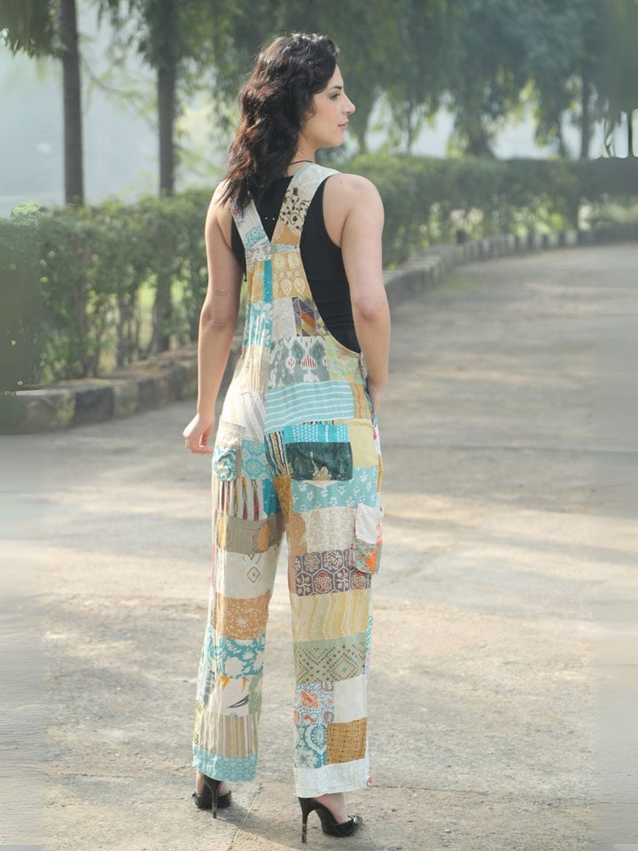 Avani Del Amour Dungaree Floral Patchwork dungaree