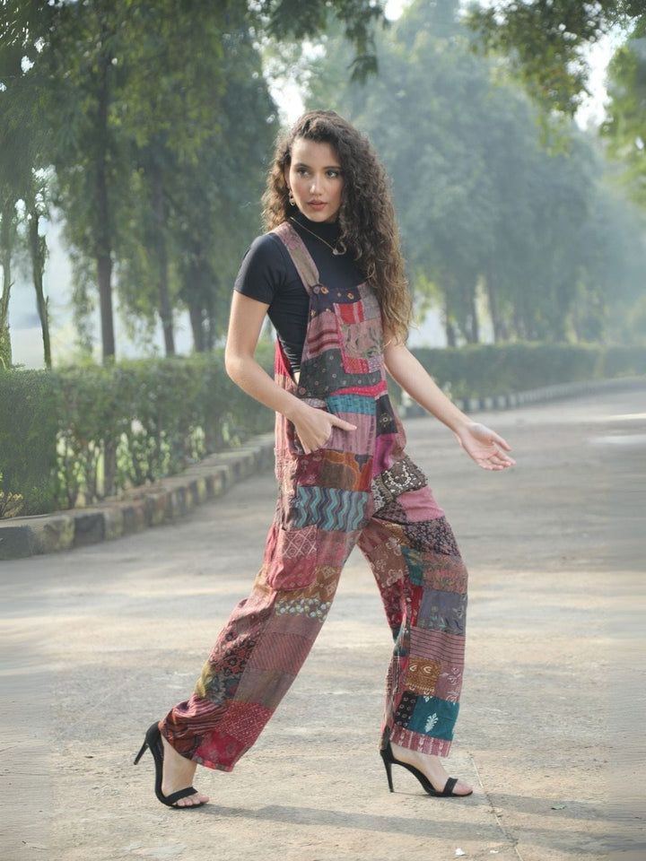 Avani Del Amour Dungaree Floral Patchwork dungaree