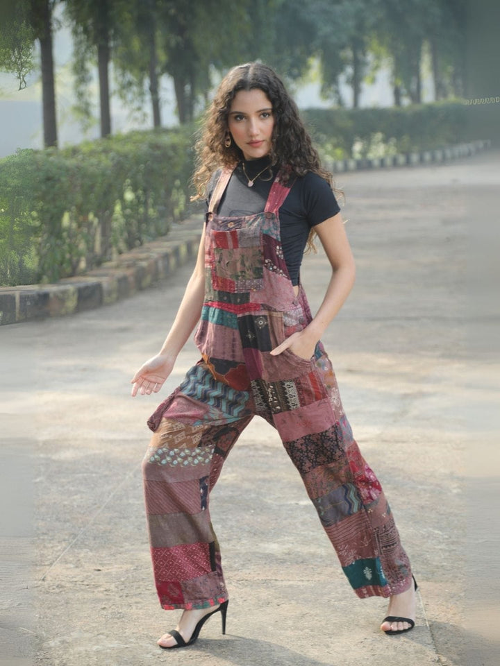 Avani Del Amour Dungaree Floral Patchwork dungaree
