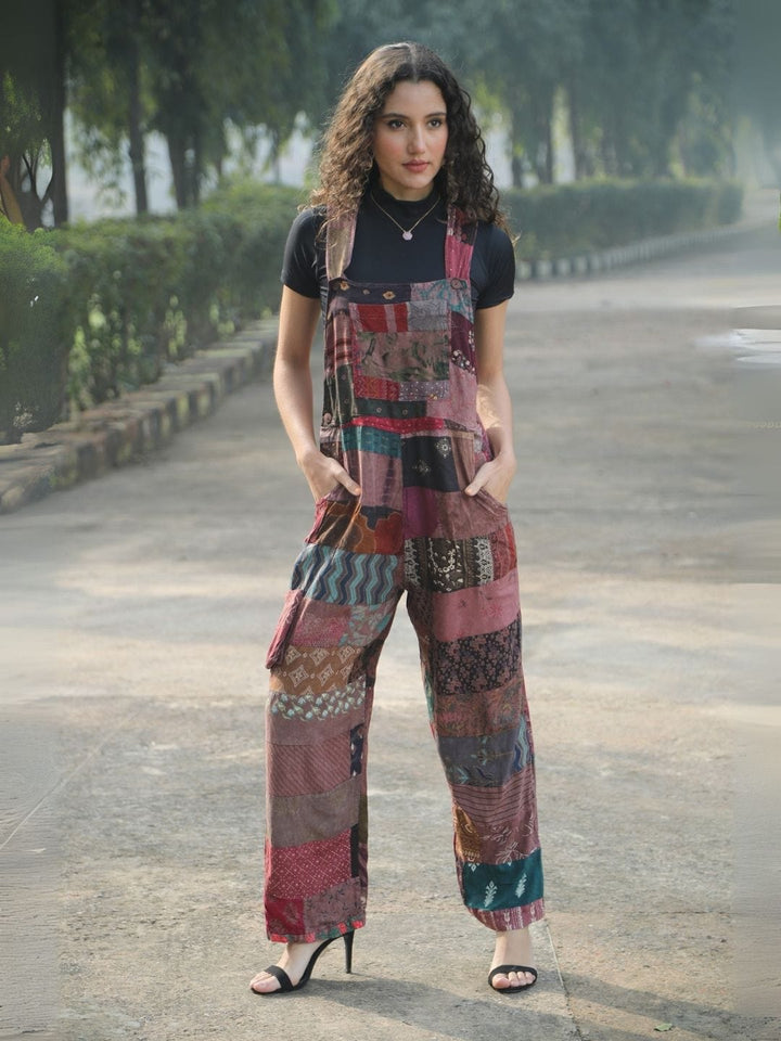 Avani Del Amour Dungaree Floral Patchwork dungaree