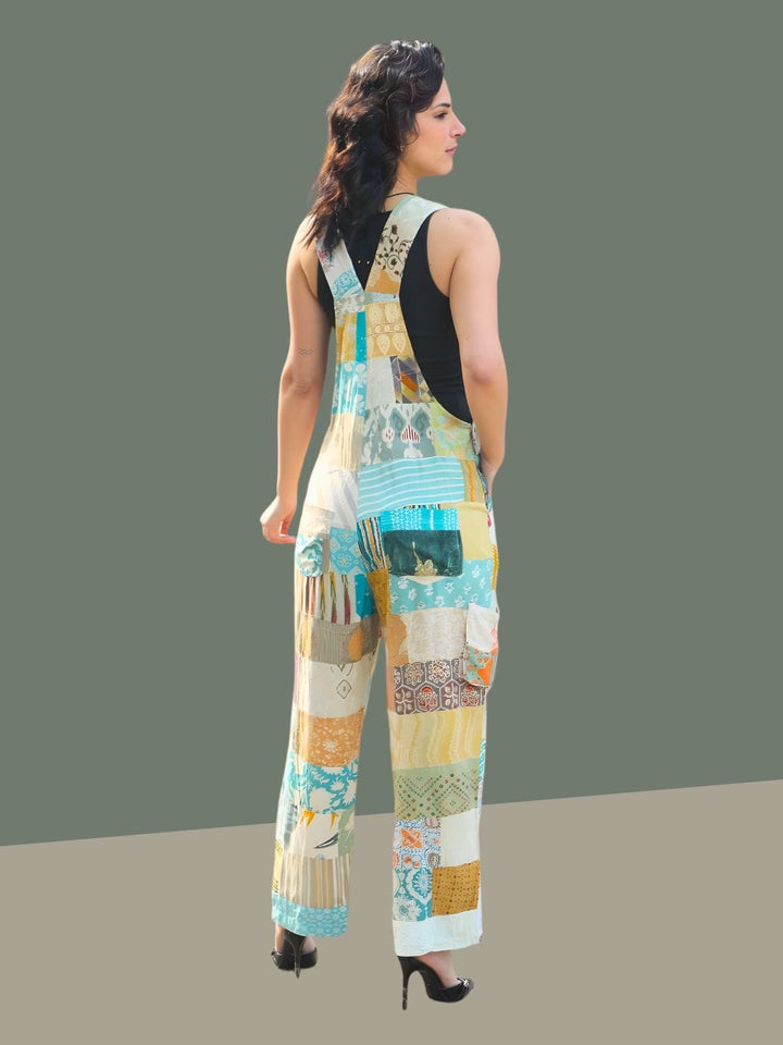 Avani Del Amour Dungaree Floral Patchwork dungaree