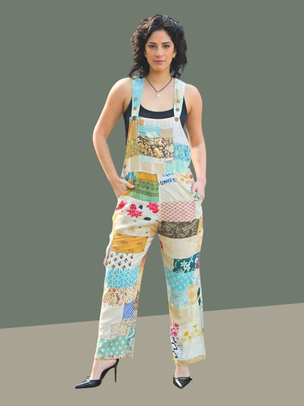 Avani Del Amour Dungaree Floral Patchwork dungaree