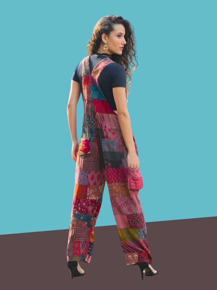 Avani Del Amour Dungaree Floral Patchwork dungaree