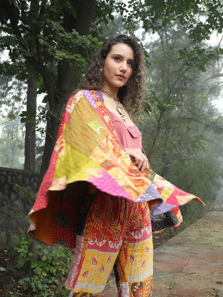 Avani Del Amour Jacket Bohemian Patchwork Kantha Kimono