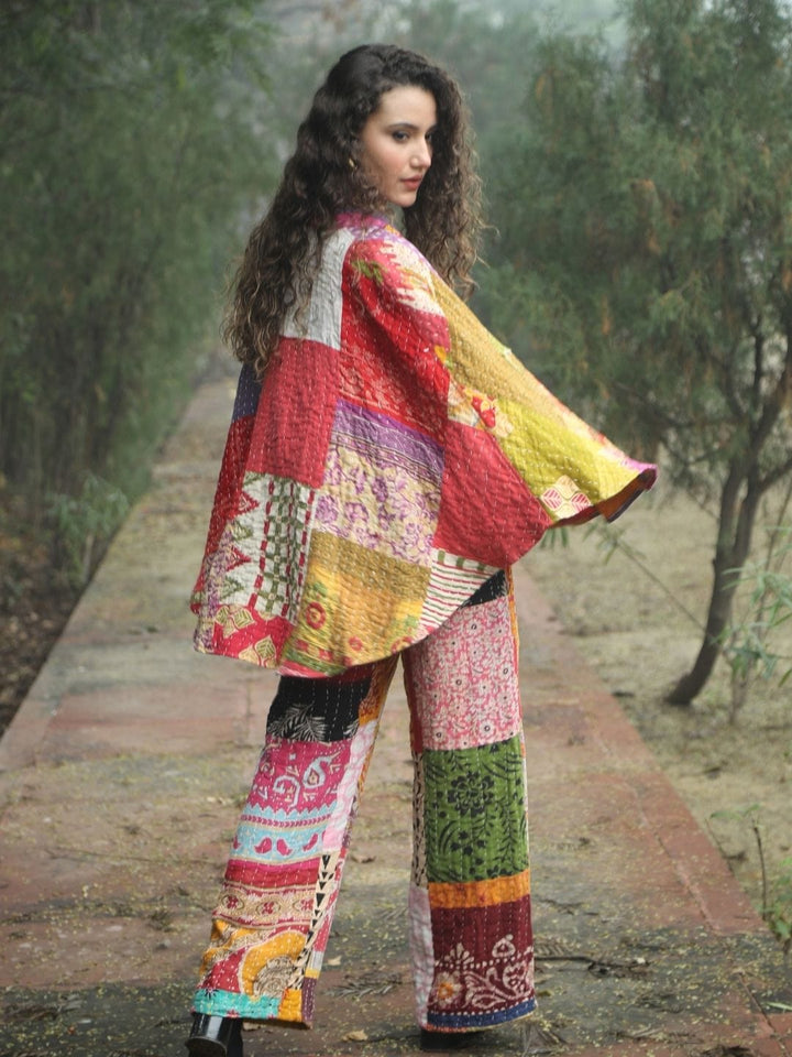 Avani Del Amour Jacket Bohemian Patchwork Kantha Kimono