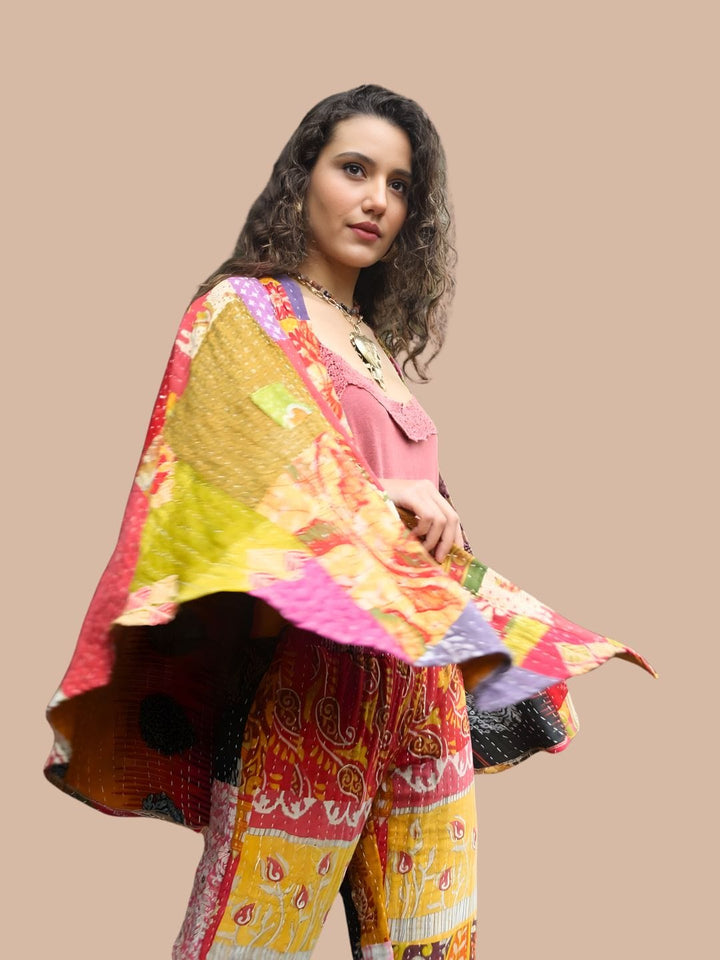 Avani Del Amour Jacket Bohemian Patchwork Kantha Kimono