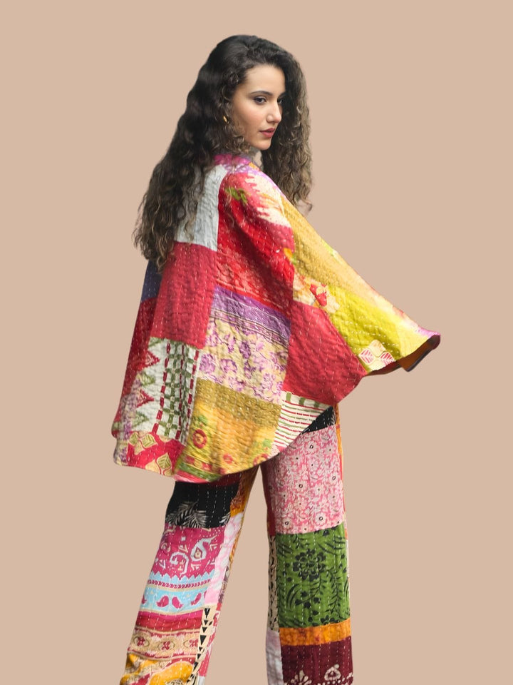 Avani Del Amour Jacket Bohemian Patchwork Kantha Kimono