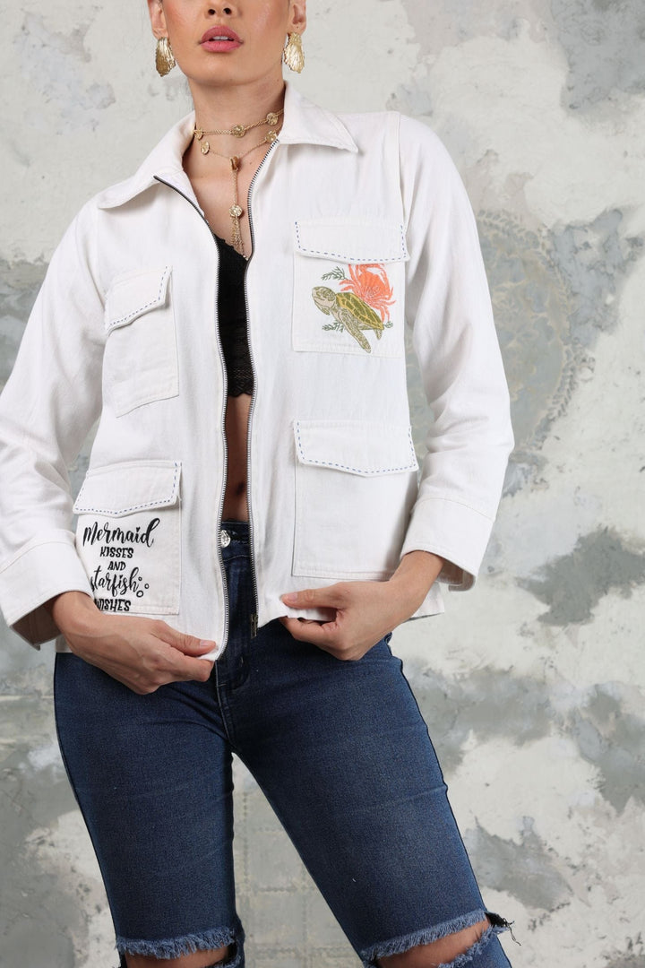 Avani Del Amour Jacket Mermaid Inspired Twill Jacket