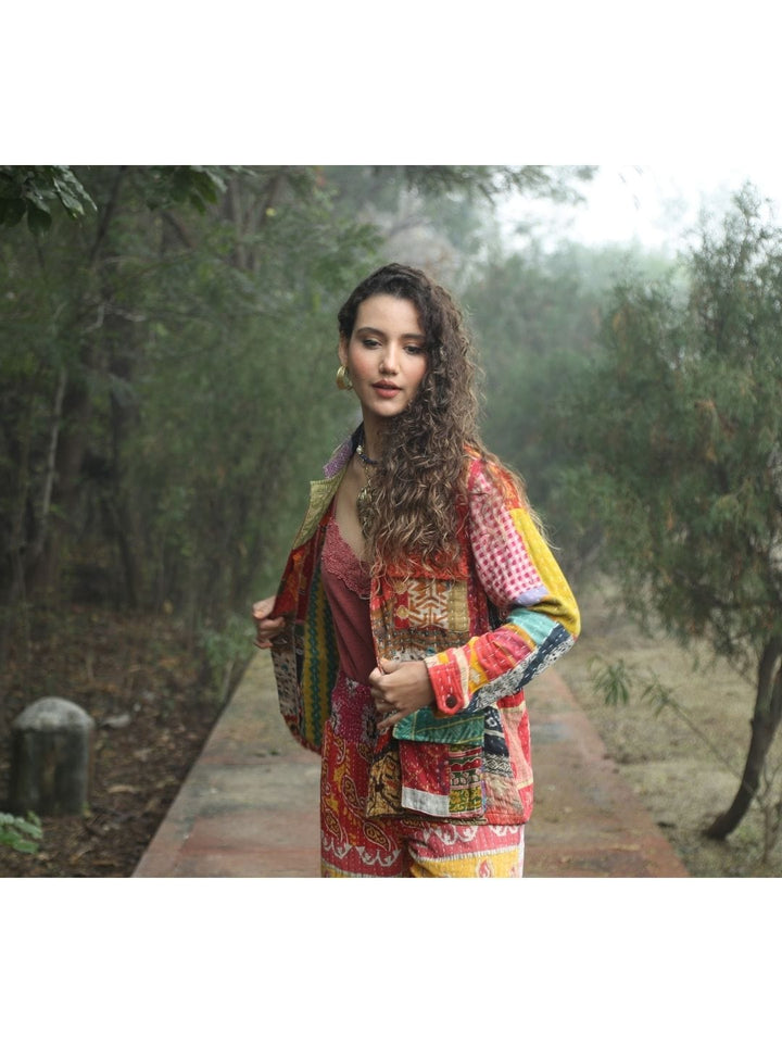 Avani Del Amour Jacket Rustic Kantha Patchwork Jacket