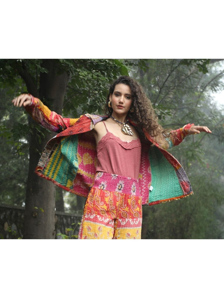 Avani Del Amour Jacket Rustic Kantha Patchwork Jacket