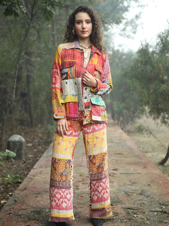Avani Del Amour Jacket Rustic Kantha Patchwork Jacket