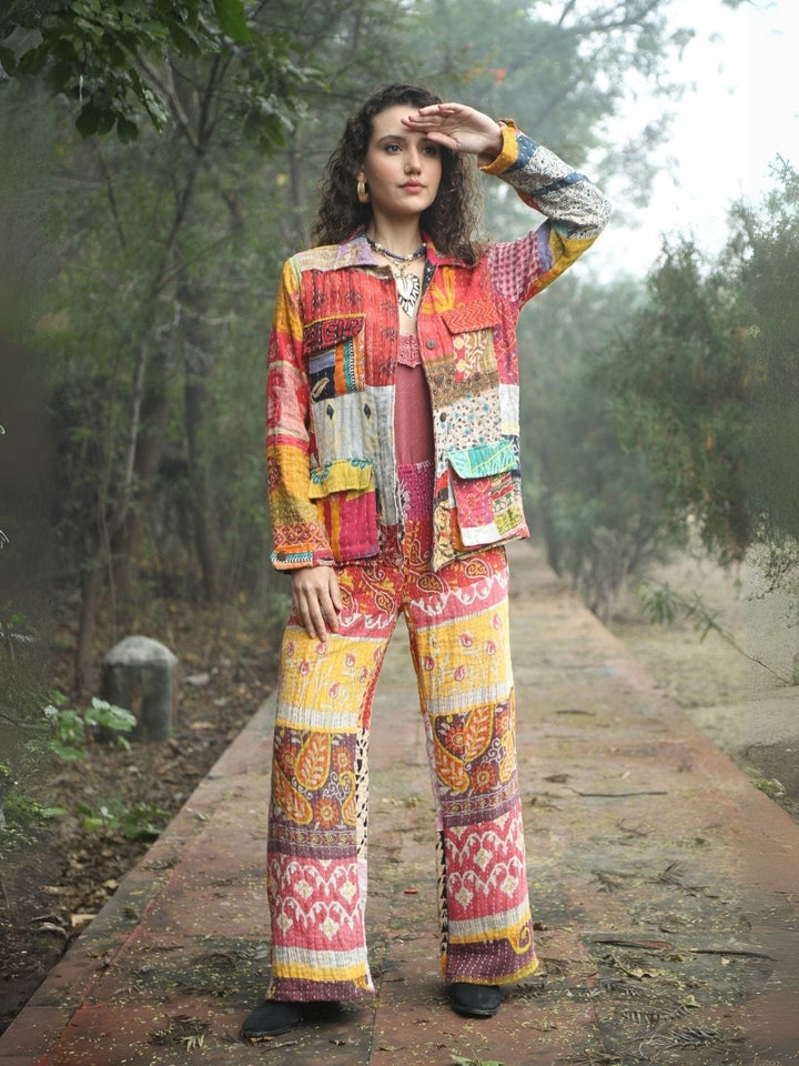 Avani Del Amour Jacket Rustic Kantha Patchwork Jacket
