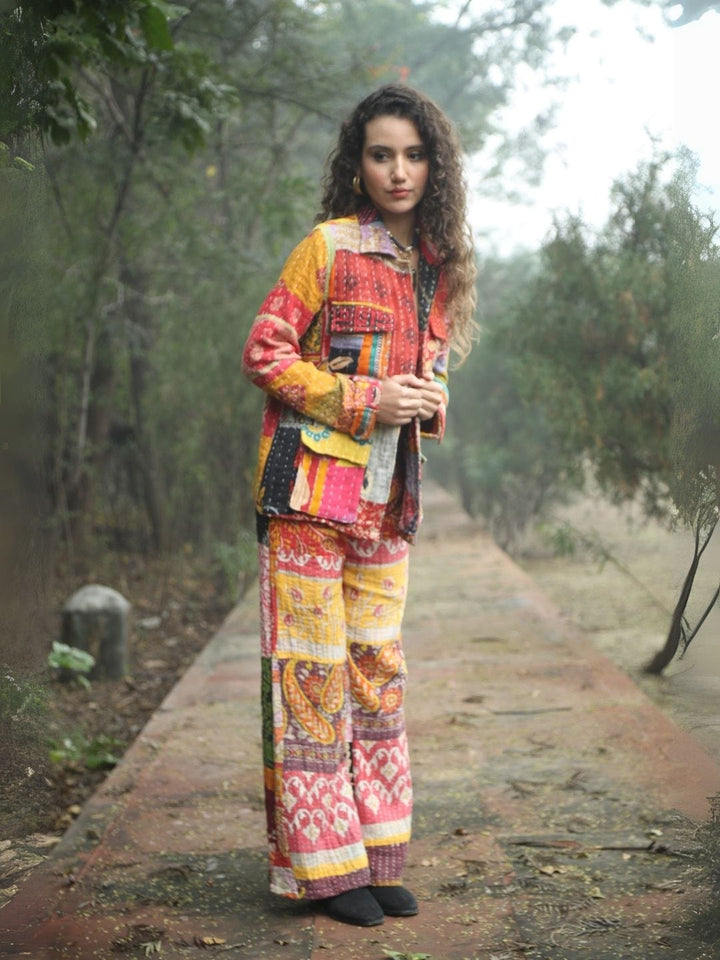 Avani Del Amour Jacket Rustic Kantha Patchwork Jacket