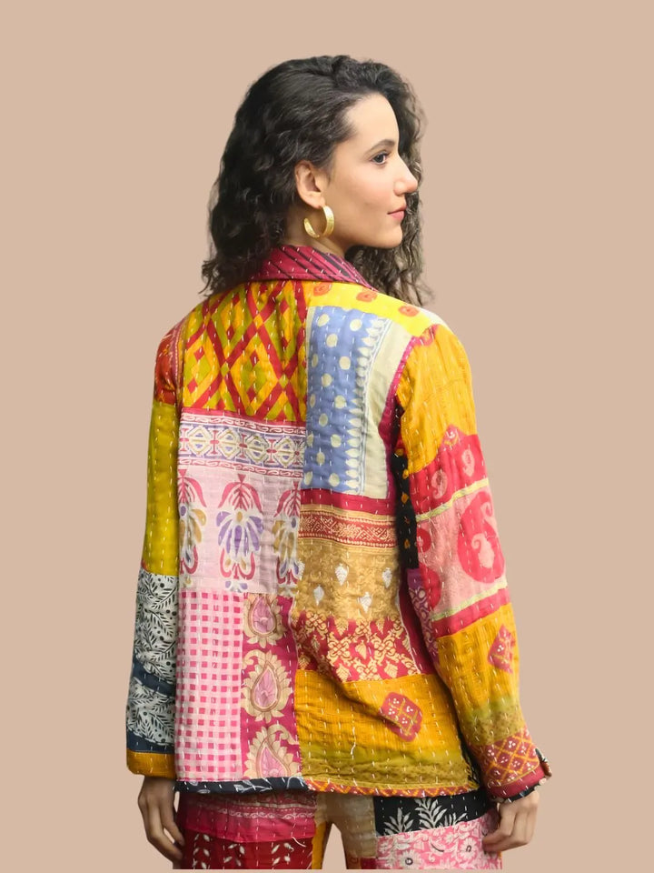 Avani Del Amour Jacket Rustic Kantha Patchwork Jacket