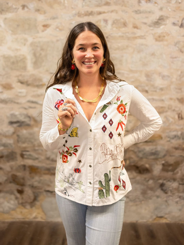 Avani Del Amour Shirt Arizona Embroidered Shirt Jacket