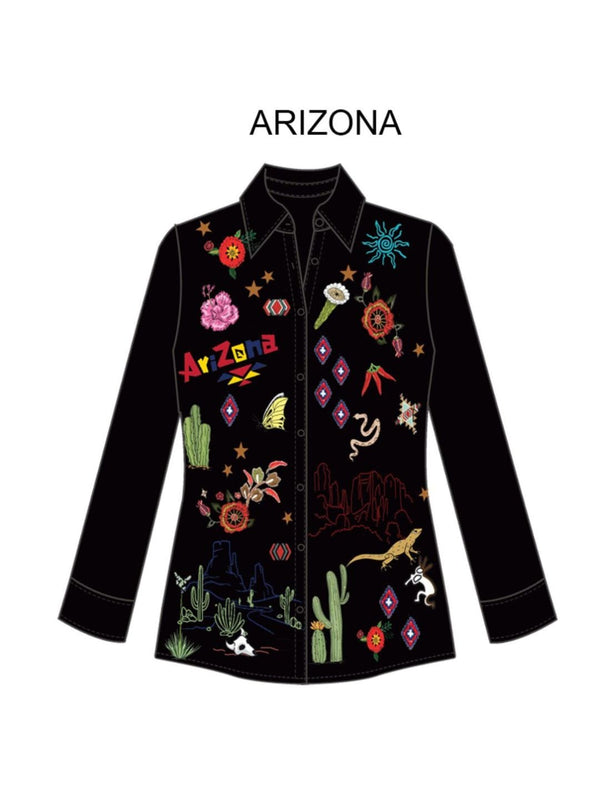 Avani Del Amour Shirt Arizona Embroidered Shirt Jacket