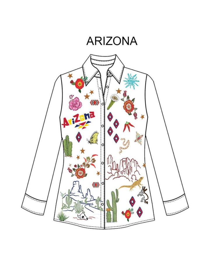 Avani Del Amour Shirt Arizona / XS Arizona Embroidered Shirt Jacket