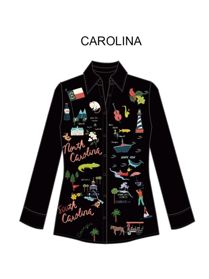 Avani Del Amour Shirt CAROLINA / XS Carolina Embroidered Shirt Jacket