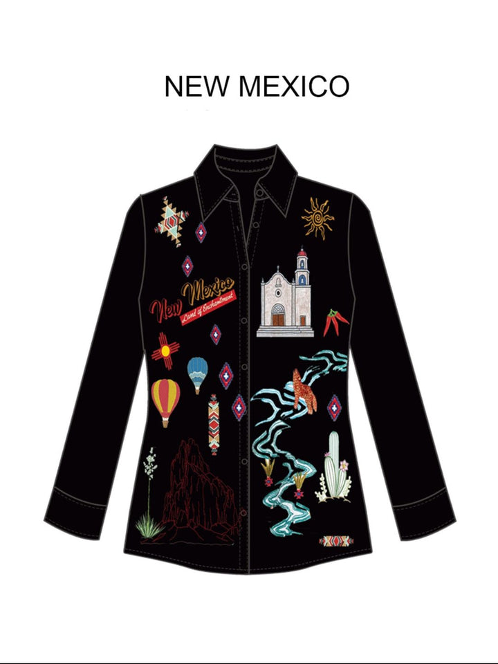 Avani Del Amour Shirt New Mexico / XS New Mexico Embroidered Shirt Jacket
