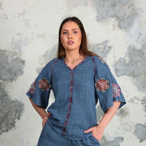 Avani Del Amour Shirt Soft Double Gauze Pullover Shirt
