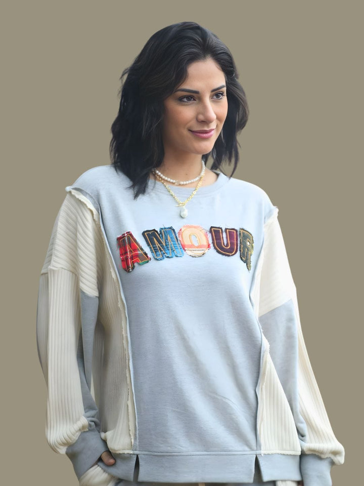 Avani Del Amour Sweatshirt Amour Everyday Embroidered Sweatshirt