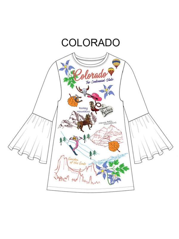 Avani Del Amour Tunic Colorado Embroidered Flared Sleeve Tunic
