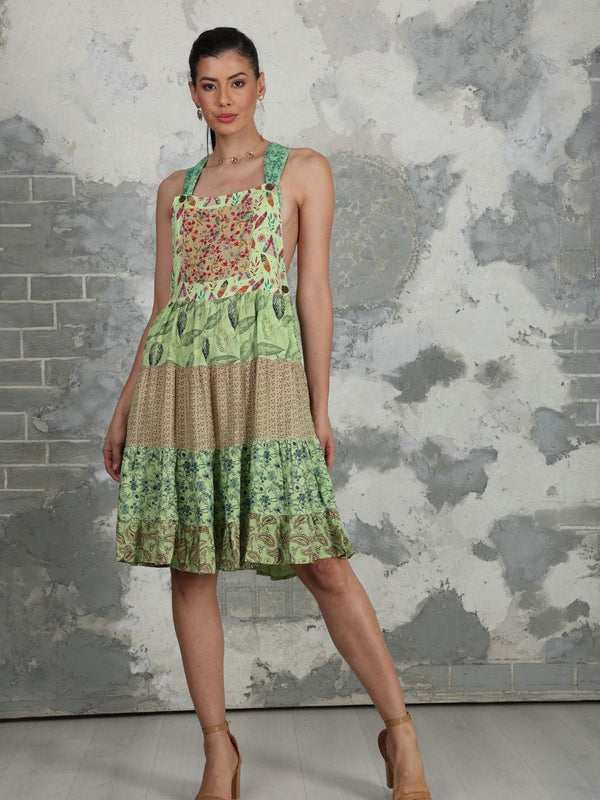 Traditions & Modernity Dress Tiered Printed Sleeveless Sundress