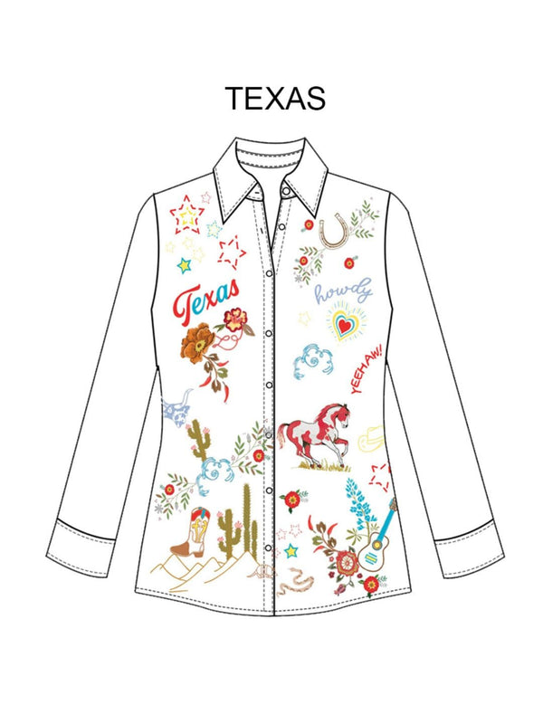 Traditions & Modernity Shirt Texas / XS Texas Embroidered Shirt Jacket