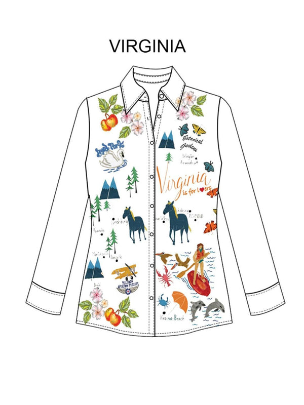Traditions & Modernity Shirt VIRGINIA / XS Virginia Embroidered Shirt Jacket