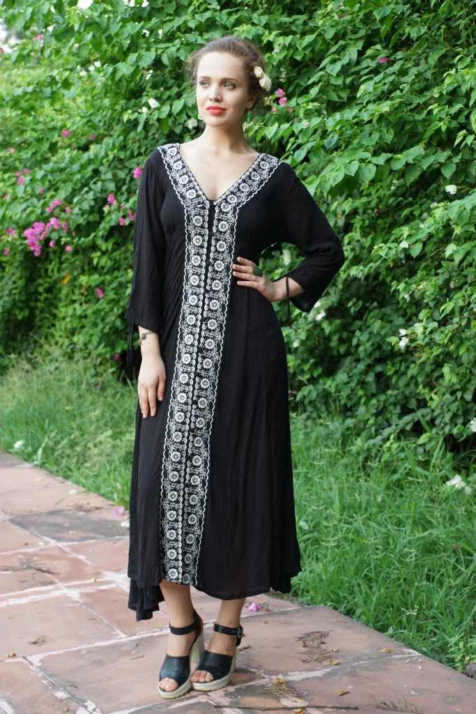 Avani Del Amour DRESSES Back in Black Maxi Dress