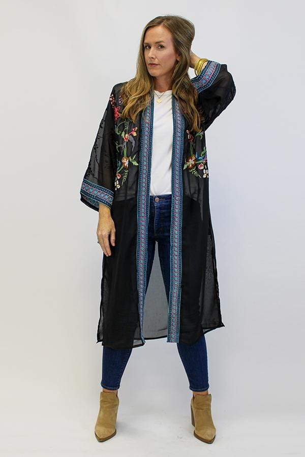 Avani Del Amour KIMONO Don't Dilly Dally Duster Length Kimono