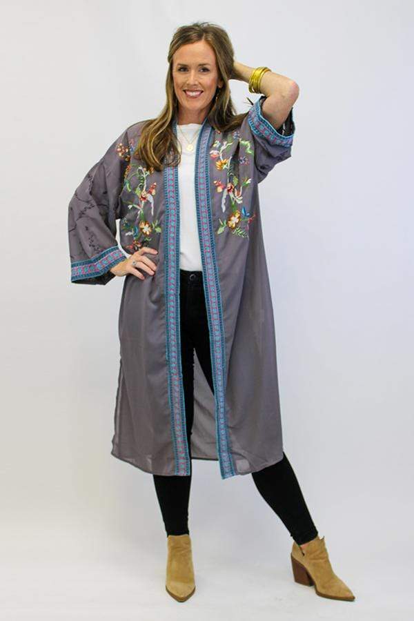 Avani Del Amour KIMONO Don't Dilly Dally Duster Length Kimono