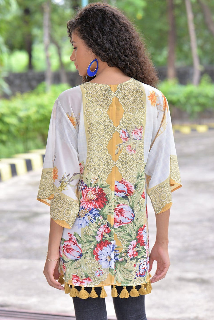 Avani Del Amour KIMONO Garden Party Tassled Kimono