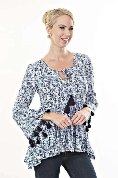 Avani Del Amour Out Of The Blue Bell Sleeve Tunic