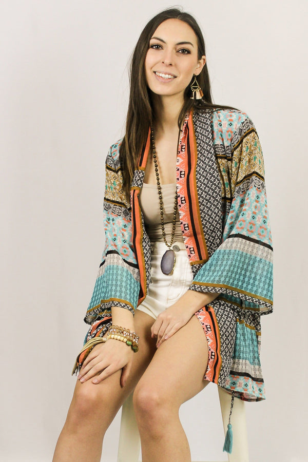 Avani Del Amour OUTERWEAR Mix It Don't Match It Printed Kimono