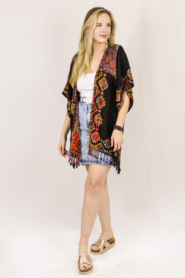 Avani Del Amour OUTERWEAR Mixed Medallion Kimono