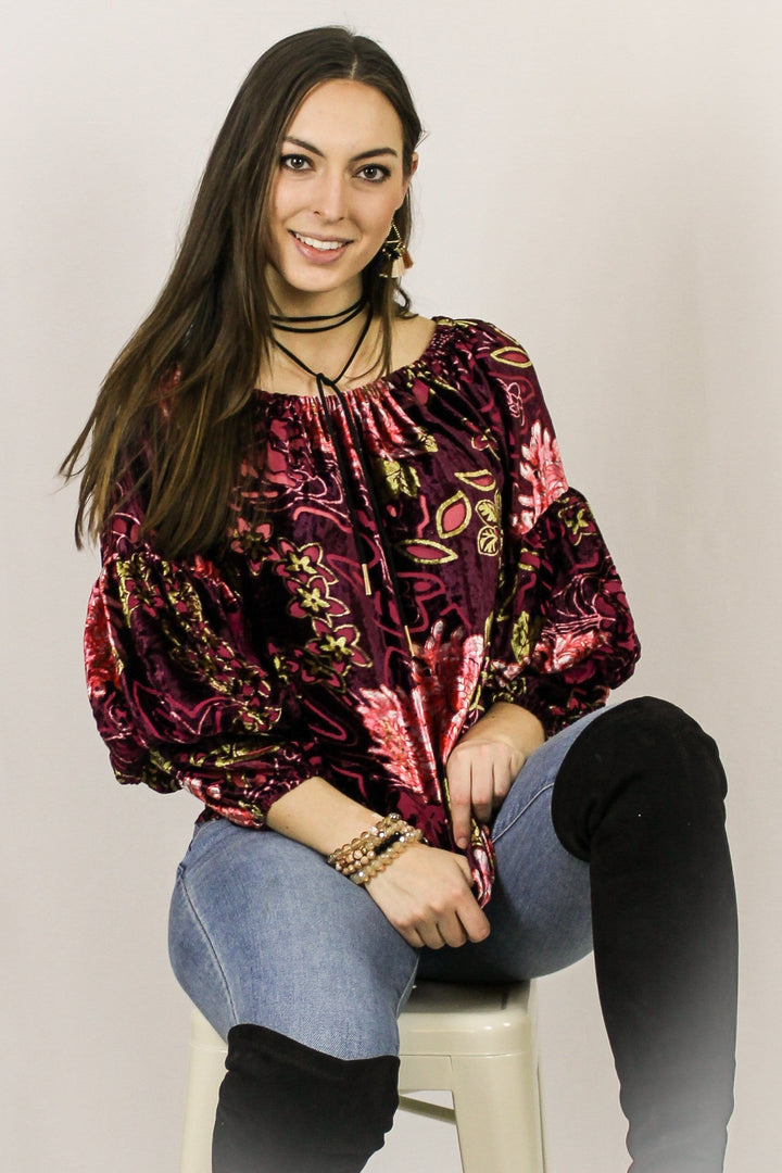 Avani Del Amour TOP Beautiful Being Velvet Tunic