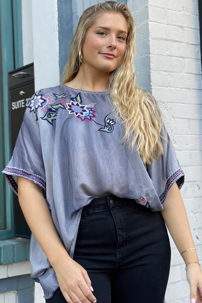 Avani Del Amour TOPS Floating Florals Flowy Tunic