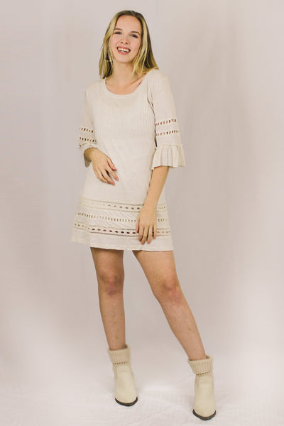 Avani Del Amour TOPS Knockout Knit Embroidered Tunic Dress